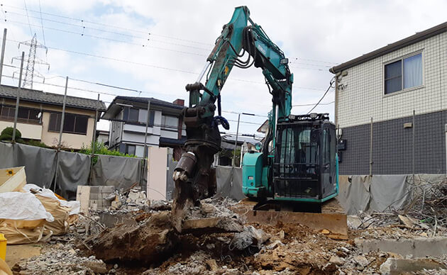鉄筋コンクリート2階建て解体
